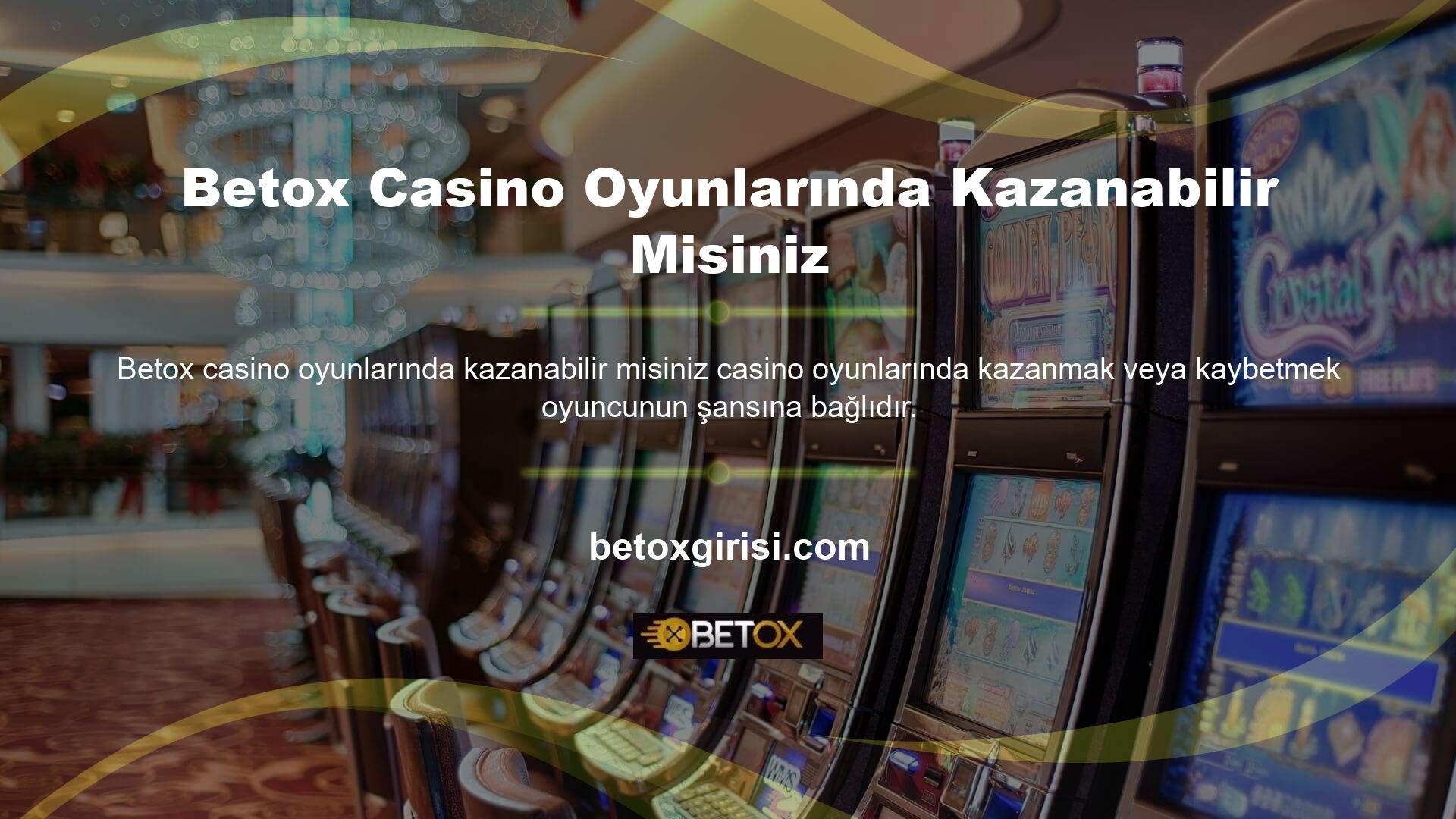 Betox casino oyunları, kurallarını bildiğiniz oyunları oynamanıza ve para kazanmak için şansınızı dikkatli kullanmanıza olanak sağlar