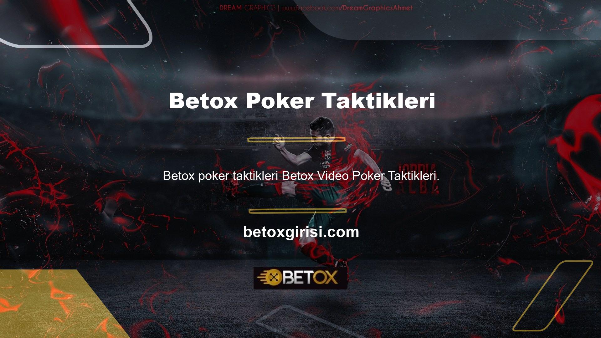 Video poker taktikleri söz konusu olduğunda, dikkat etmeniz gereken önemli nokta, oyuna başlamadan önce floş ve tam ev eli için verilen kazanç miktarlarını kontrol etmektir